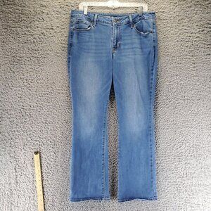 Old Navy Jeans Womens 12 Blue Mid-Rise Kicker Boot-Cut Stretch Denim